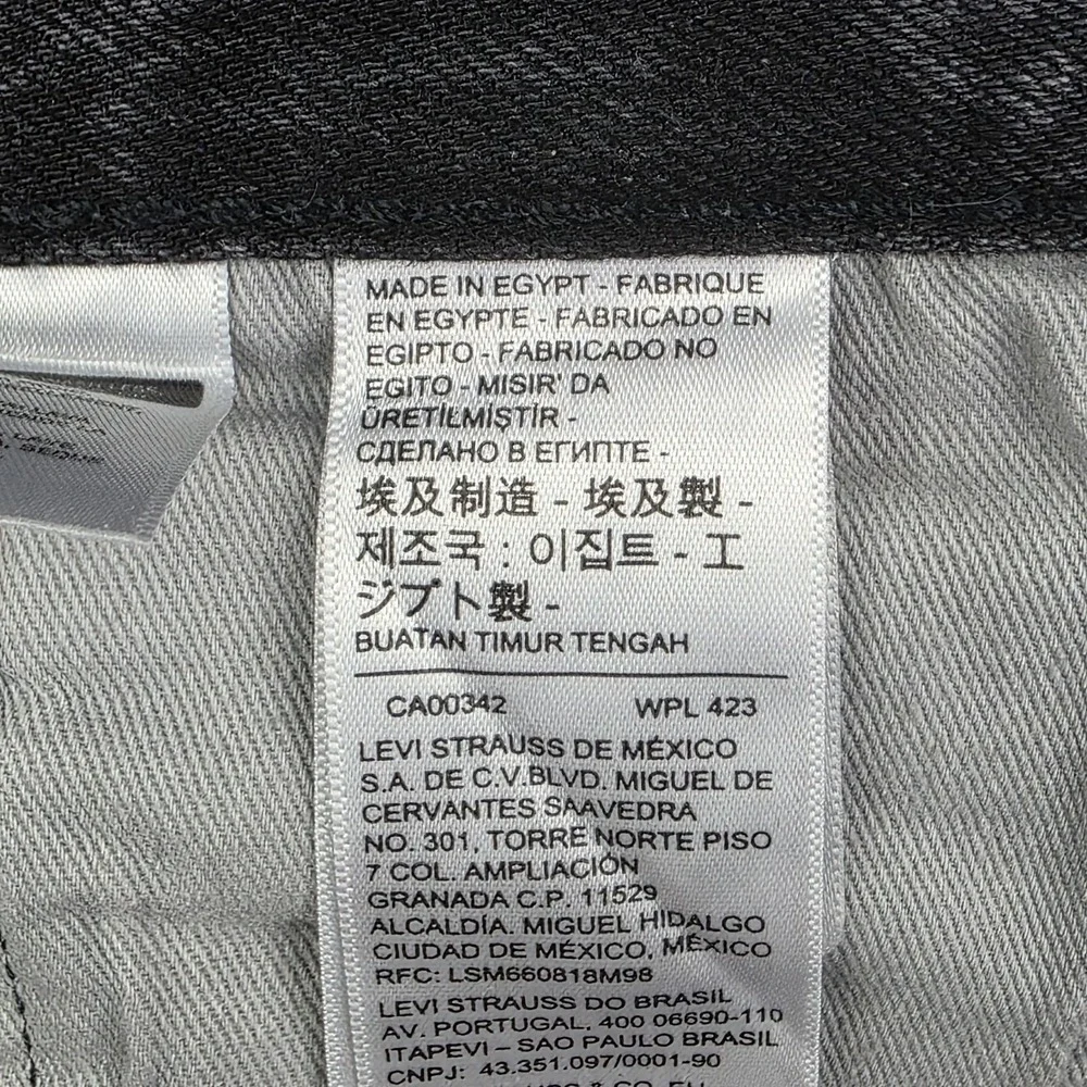 Levis Premium 501 XX Jeans Mens Size 34x32 Black Wash Straight Leg Denim Pants